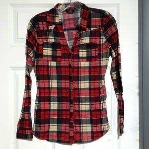 Rue 21 Plaid shirt womens M